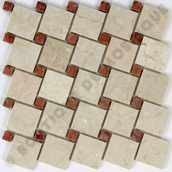 MMV16 mosaïque olgua botticino 30 x 30 cm